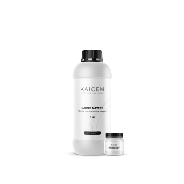 Barniz mate 2C, microcemento