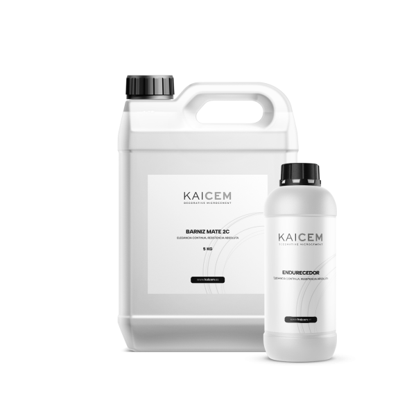 Barniz mate 2C, microcemento