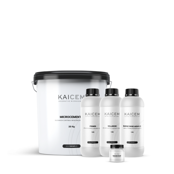 Kit 30 m2 · Paredes lisas Microcemento