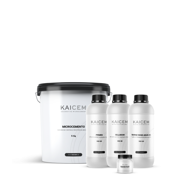 Kit 5 m2 · Paredes lisas Microcemento