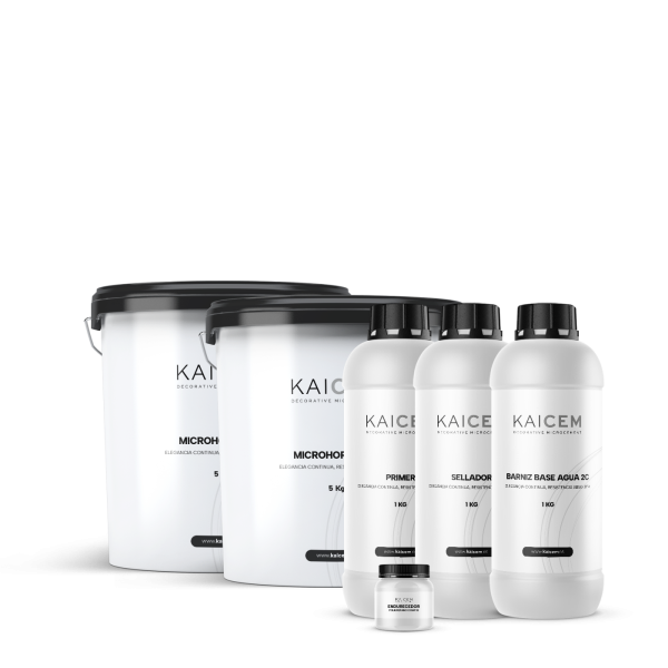 Kit 10 m2 · Paredes lisas Microhormigón