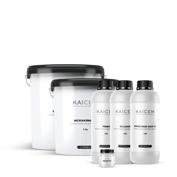 Kit 50 m2 · Paredes lisas Microhormigón